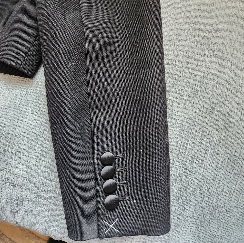 Celine Paris Spencer Tuxedo Jacket Black Grain de Poudre NWT - Picture 6 of 12